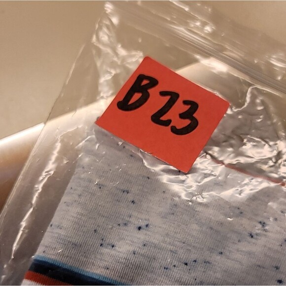 Ocean Current Speckled Striped Tee Size Small - Picture 8 of 8